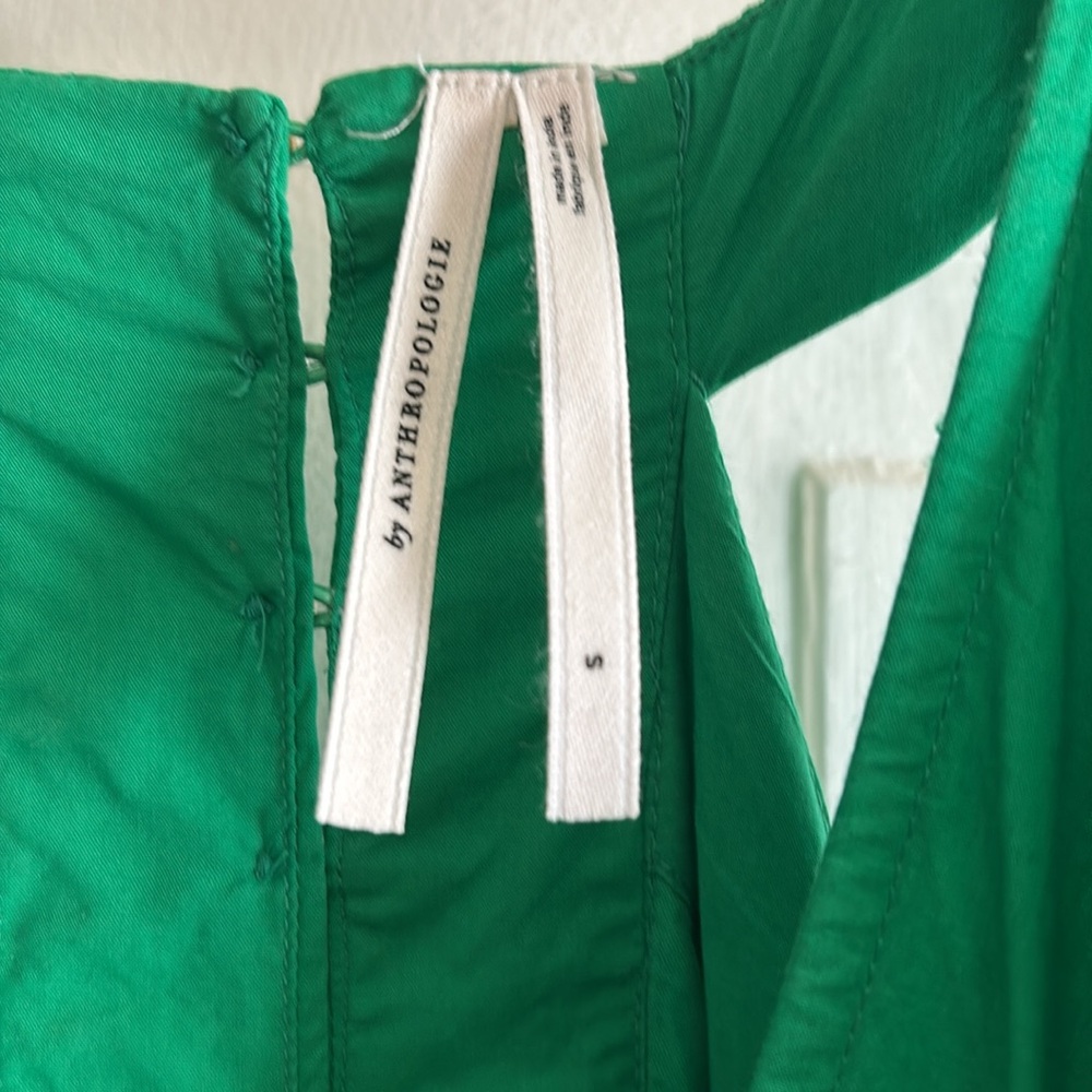 Anthropologie green v neck swing tunic dress - Picture 7 of 7